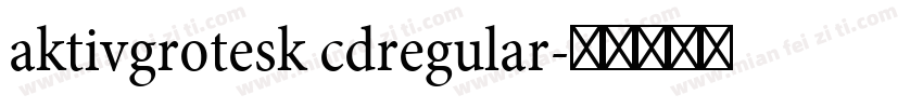 aktivgrotesk cdregular字体转换
